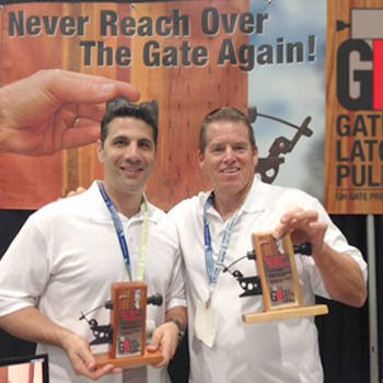 Aaron and Jerry at trade show booth