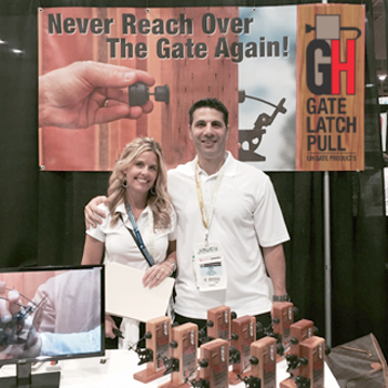 Aaron and Michelle at their trade show booth