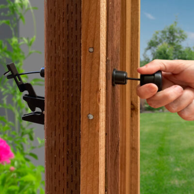 GH Gate Products <BR>NEW All-In-One Gate Latch Pull In Black
